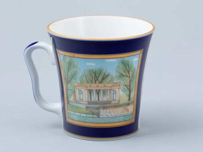 Бокал с блюдцем форма Ленинградский рисунок Порфировая ваза арт. 81.31477.00.1, 