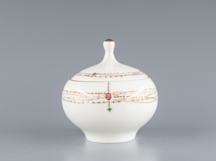 Сахарница форма Яблочко, рисунок Золотой медальон 250 мл арт. 80.65392.00.1, 