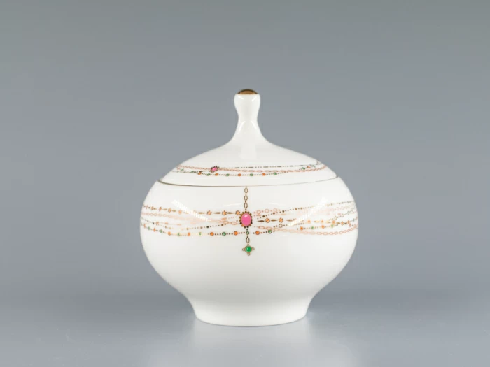 Сахарница форма Яблочко, рисунок Золотой медальон 250 мл арт. 80.65392.00.1, 