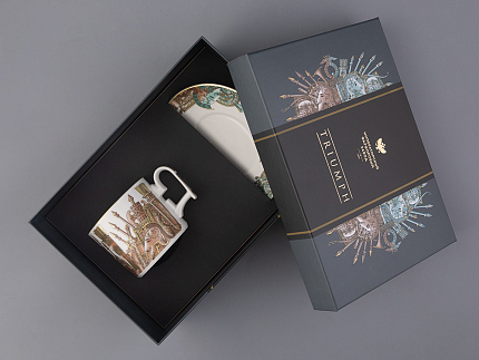 Чашка с блюдцем в подарочной упаковке, форма Охотничий, рисунок Триумф Victoria, арт. 81.32470.00.1