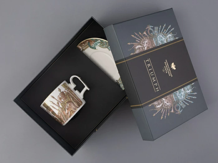 Чашка с блюдцем в подарочной упаковке, форма Охотничий, рисунок Триумф Victoria, арт. 81.32470.00.1, 