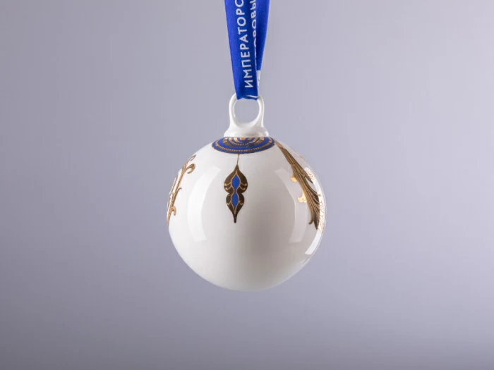 Подарочный набор из 3 елочных шаров форма Шар с петелькой 80 мм рисунок Рождественские узоры арт. 81.30683.00.1, 