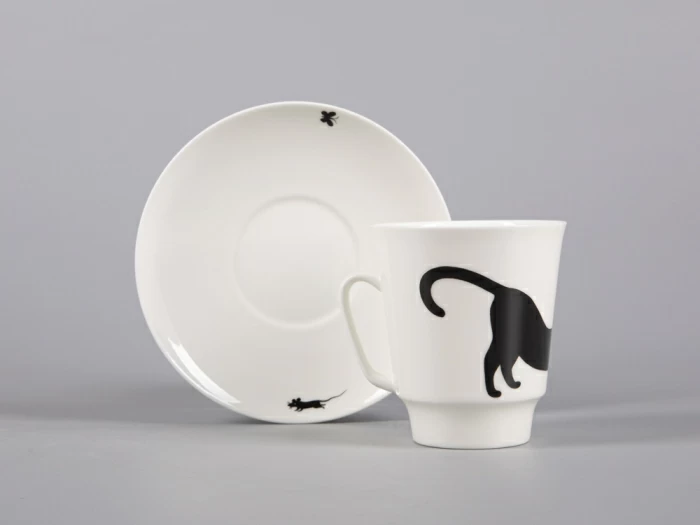Чашка с блюдцем кофейная 165 мл., форма Майская, рисунок Кошки-мышки арт. 81.30660.00.1, 