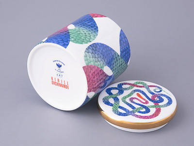 Свеча ароматическая в подарочной упаковке, форма top, рисунок Лунный змей, аромат Ванильный кекс арт. 81.32799.00.1