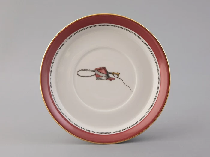 Подарочный набор чайный форма Гербовая рисунок Modes de Paris (кирпичный) арт. 81.25658.00.1, 