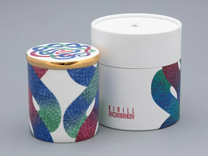 Свеча ароматическая в подарочной упаковке, форма top, рисунок Лунный змей, аромат Северное сияние, арт. 81.33150.00.1, 