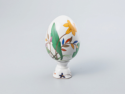 Яйцо пасхальное на подставке 132 мм рисунок Солнечная оранжерея арт. 80.80975.00.1