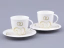 Чашка с блюдцем чайная форма Оливия рисунок Колечки, арт. 81.31427.00.1, 