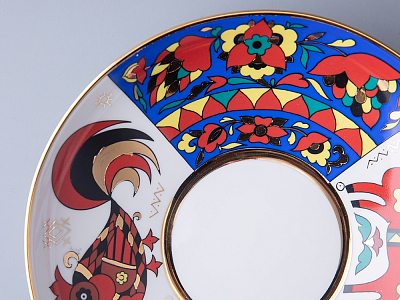 Сухарница, 210 мм,  форма Утро, рисунок Народные узоры арт. 80.60813.00.1