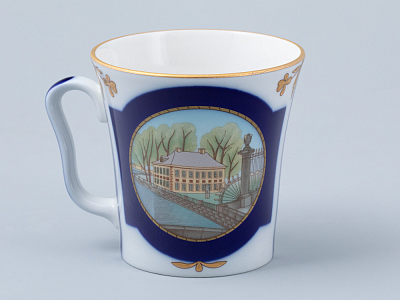 Бокал с блюдцем форма Ленинградский рисунок Летний сад Петра I арт. 81.31479.00.1