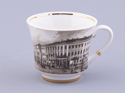 Чашка с блюдцем чайная, форма Банкетная, рисунок Великолепный Невский Дворцовая Площадь, арт. 81.32685.00.1