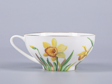 Чашка с блюдцем чайная 300 мл форма Купольная рисунок Narcissus арт. 81.29658.00.1
