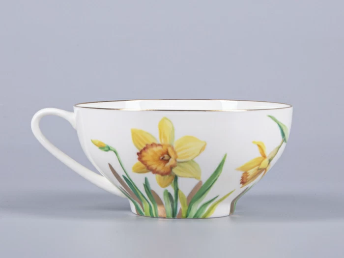 Чашка с блюдцем чайная 300 мл форма Купольная рисунок Narcissus арт. 81.29658.00.1, 