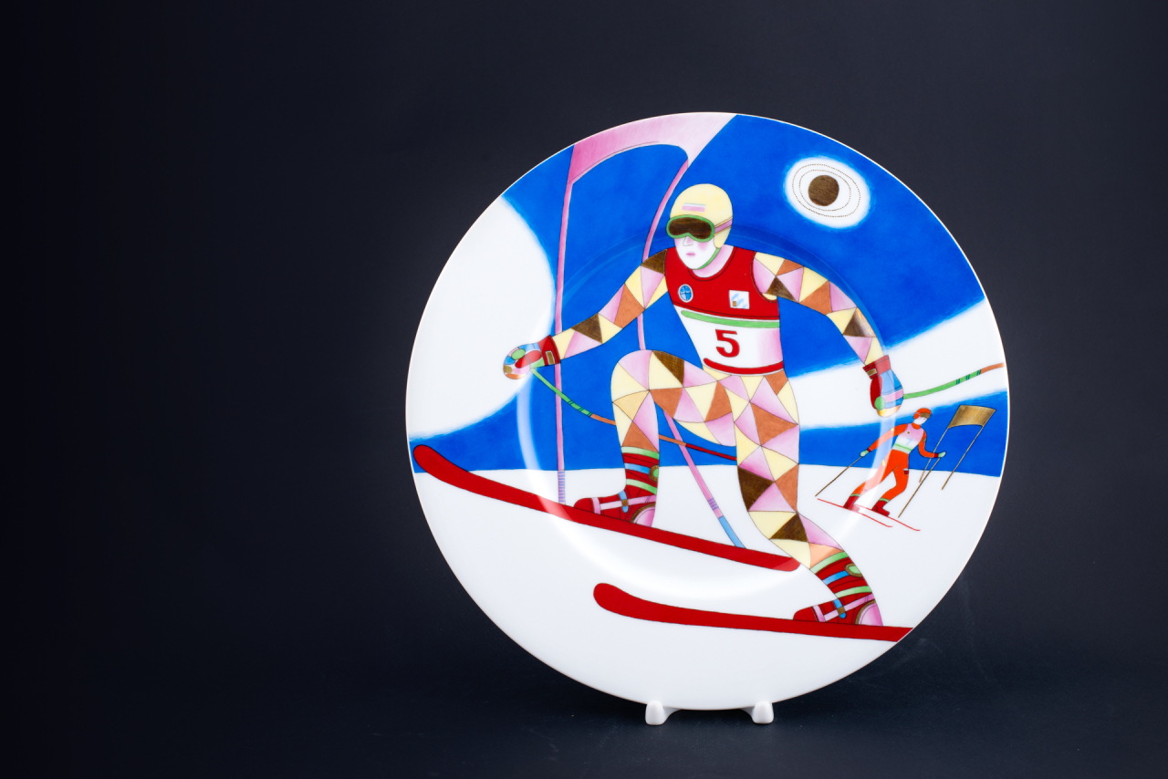 Декоративная тарелка Горные Лыжи на форме Mazarin, арт 60.07772.00.5, 