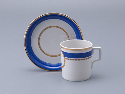 Чашка с блюдцем чайная 220 мл форма Гербовая рисунок Кают-компания № 3 арт. 81.24032.00.1