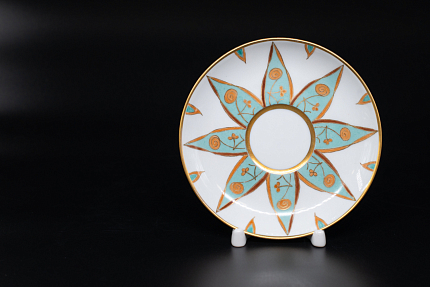 Блюдце чайное Рыбы. Знак Зодиака на форме Эллипс, арт 60.05725.00.2