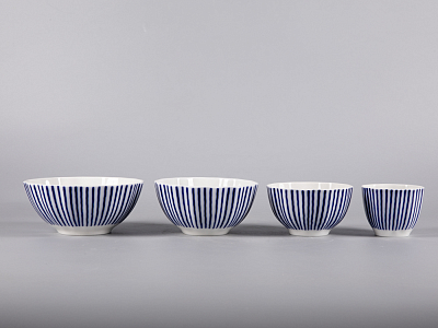 Четырех-предметный комплект Салатников, форма Тюльпан рисунок Французик, арт. 81.30806.00.1