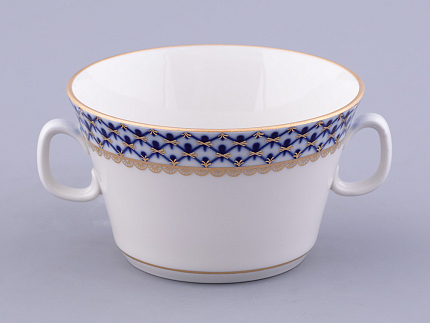 Чашка с блюдцем для бульона Молодежная Кобальтовая сетка арт. 81.13919.00.1