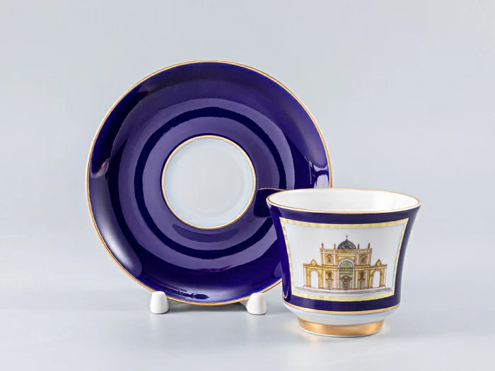 Чашка с блюдцем чайная 220 мл форма Банкетная рисунок Классика Петербурга 52% №5 арт. 81.18106.00.1, 