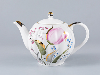 Сервиз чайный Тюльпан Розовые тюльпаны, 6 персон 20 предметов, арт. 81.20955.00.1