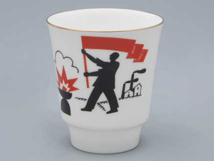 Чашка с блюдцем 165 мл форма Майская рисунок Русские писатели Маяковский, арт. 81.32128.00.1, 