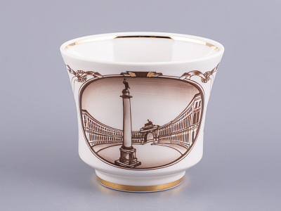 Чашка с блюдцем чайная 220 мл форма Банкетная рисунок Дворцовая площадь арт. 81.14848.00.1