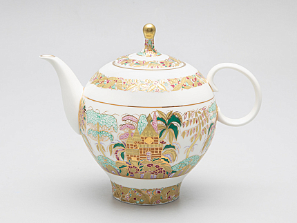 Сервиз чайный форма Яблочко рисунок Пейзажный фриз, 6 персон 15 предмета арт. 81.14525.01.1