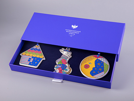 Подарочный набор Елочные игрушки Колядки 3 шт. арт. 81.30745.00.1