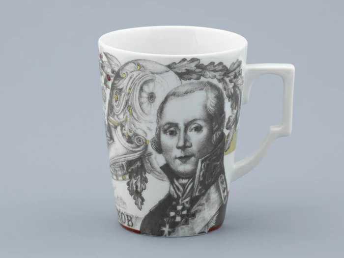 Бокал с блюдцем в подарочной упаковке, форма Гранд, рисунок Полководцы России Федор Ушаков, арт. 81.32433.00.1, 