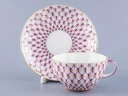 Чашка с блюдцем чайная форма Тюльпан рисунок Сетка-Блюз 2 арт. 81.24812.00.1, 