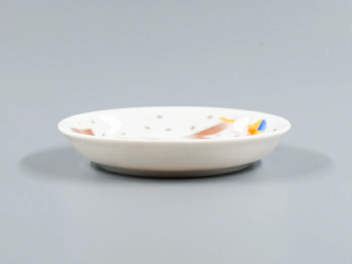 Декоративная тарелка 110 мм, форма Европейская, рисунок Трио. Контрабас, арт 80.84070.00.1, 