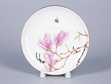 Чашка с блюдцем чайная 300мл, форма Купольная, рисунок Магнолия, арт 81.29660.00.1