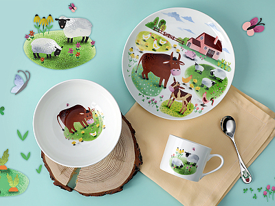 Подарочный набор 1/3 форма Восточная рисунок На ферме, арт. 81.32842.00.1