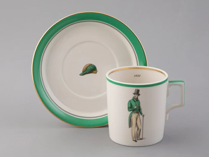 Подарочный набор чайный форма Гербовая рисунок Modes de Paris (зеленый) арт. 81.25659.00.1, 