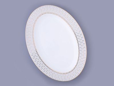 Блюдо овальное 355 мм форма Премиум рисунок Саламандра Грей арт. 80.44702.00.1