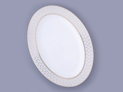 Блюдо овальное 355 мм форма Премиум рисунок Саламандра Грей арт. 80.44702.00.1