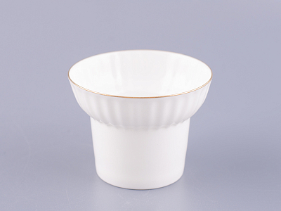 Чашка с блюдцем кофейная 155 мл.,  форма Волна, рисунок Золотой кантик арт. 81.13549.00.1