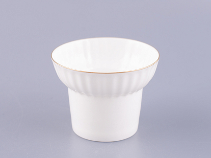 Чашка с блюдцем кофейная 155 мл.,  форма Волна, рисунок Золотой кантик арт. 81.13549.00.1