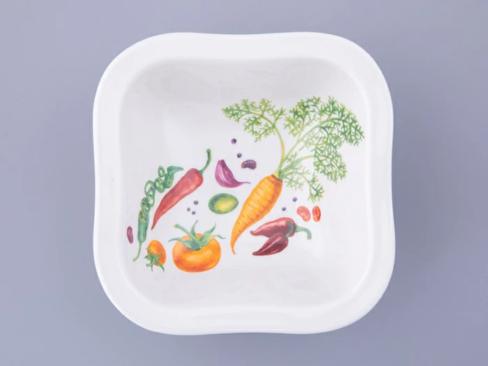 Салатник двухпорционный форма Молодежная квадратный рисунок Мамина Дача, арт. 80.48022.00.1, 