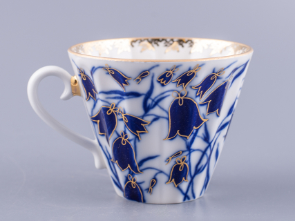 Чашка с блюдцем чайная 235 мл форма Лучистая рисунок Колокольчики арт. 81.10520.00.1, 