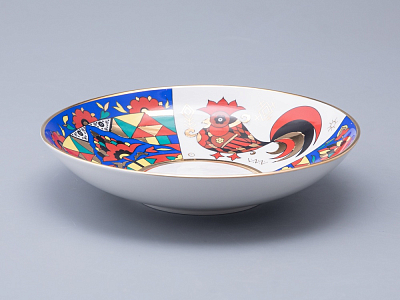 Сухарница, 210 мм,  форма Утро, рисунок Народные узоры арт. 80.60813.00.1