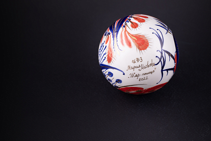 Елочная игрушка Шар, рисунок Жар-птица, арт 60.15214.00.1