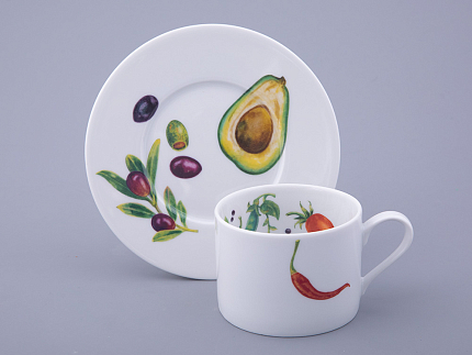 Чашка с блюдцем форма Соло рисунок Мамина Дача, арт. 81.32794.00.1