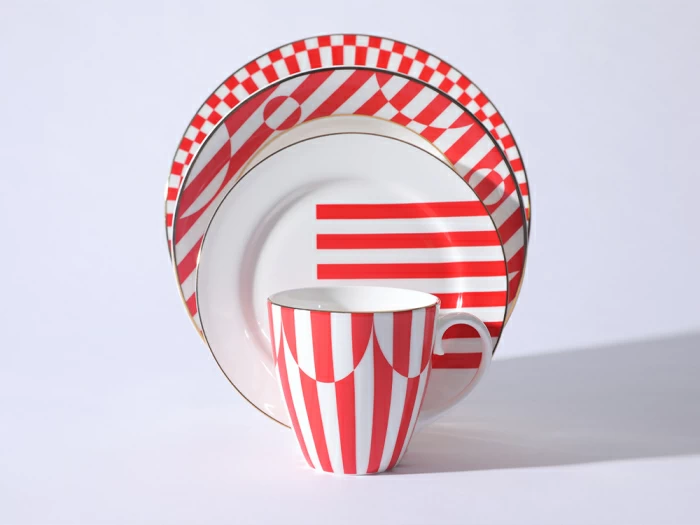 Тарелка плоская 270 мм Стандартная-2 рисунок Да и нет Красный арт. 80.44737.00.1, 