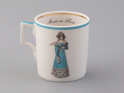 Чашка с блюдцем чайная 220 мл форма Гербовая рисунок Modes de Paris 1823 арт. 81.25412.00.1