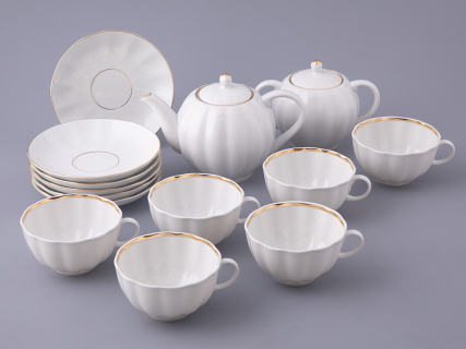 Сервиз чайный форма Тюльпан, рисунок Белоснежка на  6 персон,14 предметов, арт 81.14790.04.1, 