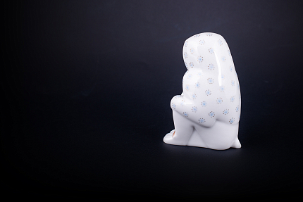 Скульптура Павиан с детенышем, Снежинки, арт 62.08841.00.1