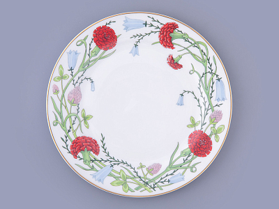 Тарелка плоская 200 мм форма Стандартная-2 рисунок Сад Алисы, арт. 80.47612.00.1