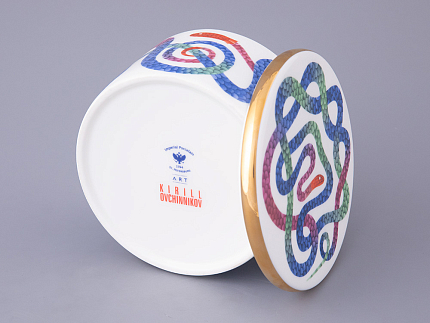 Шкатулка в подарочной упаковке, форма Идиллия, рисунок Лунный змей, арт. 81.32800.00.1