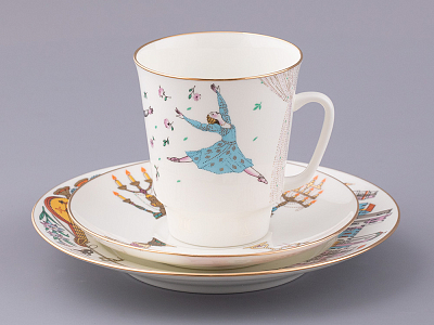 Трехпредметный комплект 165 мл форма Майская рисунок Балет Ромео и Джульетта, арт. 81.21564.00.1